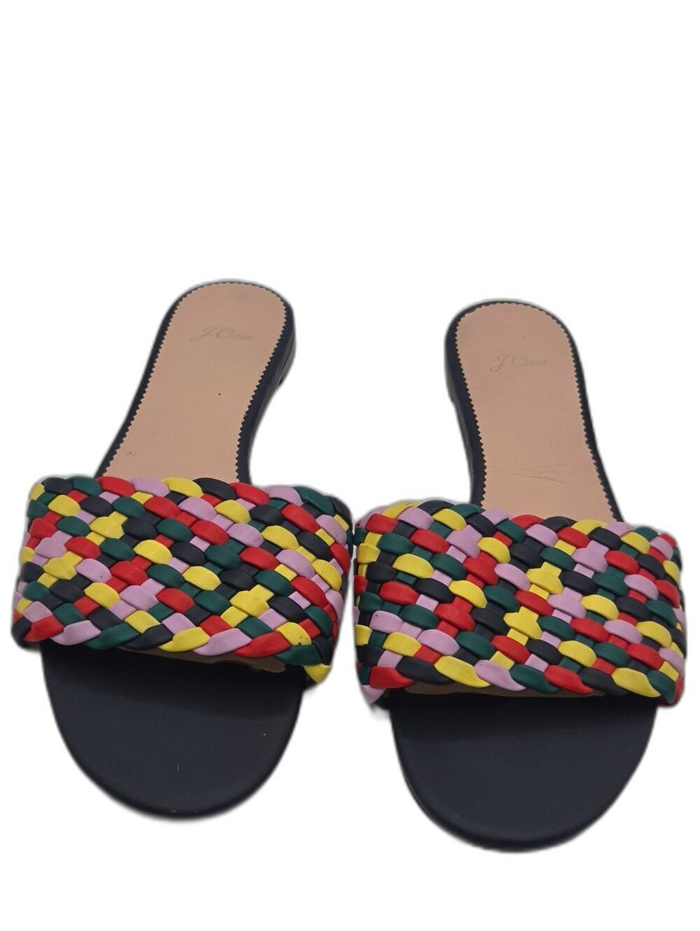 J. Crew Cora Multi Colored Slide Womens Size 9.5